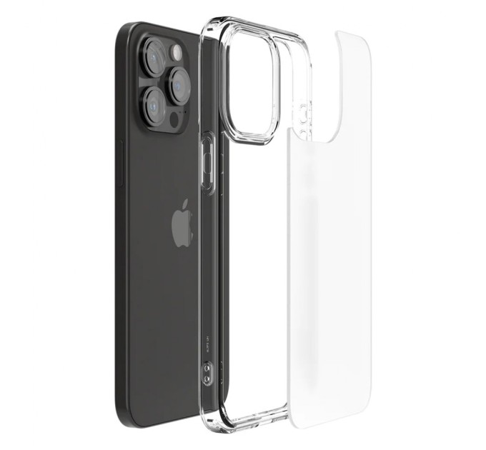 Чохол до мобільного телефона Spigen Apple iPhone 15 Pro Ultra Hybrid, Crystal Clear (ACS06707)