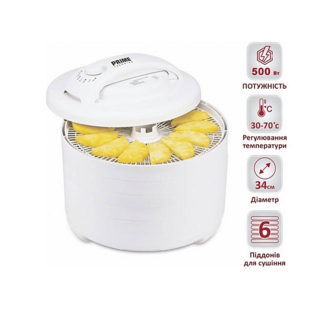 Сушка для овочів та фруктів PRIME Technics PFD 607 W (195984)