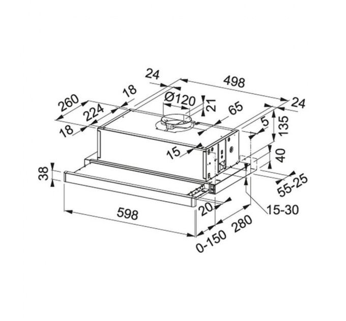 Витяжка кухонна Franke Smart Telescopic FSM 601 BK/GL (315.0489.958)