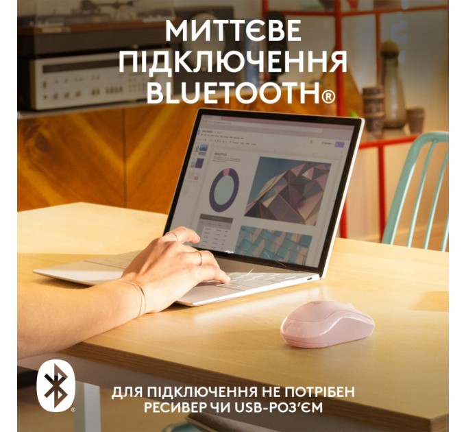 Мишка Logitech M240 Silent Bluetooth Rose (910-007121)