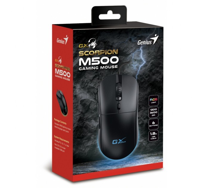 Мишка Genius Scorpion M500 USB Black (31040011400)