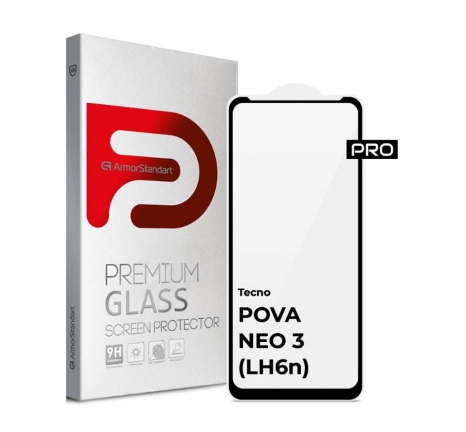 Скло захисне Armorstandart Pro Tecno POVA NEO 3 (LH6n) Black (ARM70387)