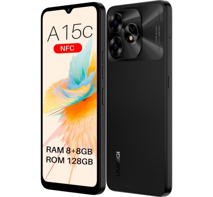 Мобільний телефон Umidigi A15C (MP34) 8/128Gb Black (6973553523132)