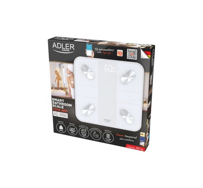 Ваги підлогові Adler AD 8186 white (AD8186W)