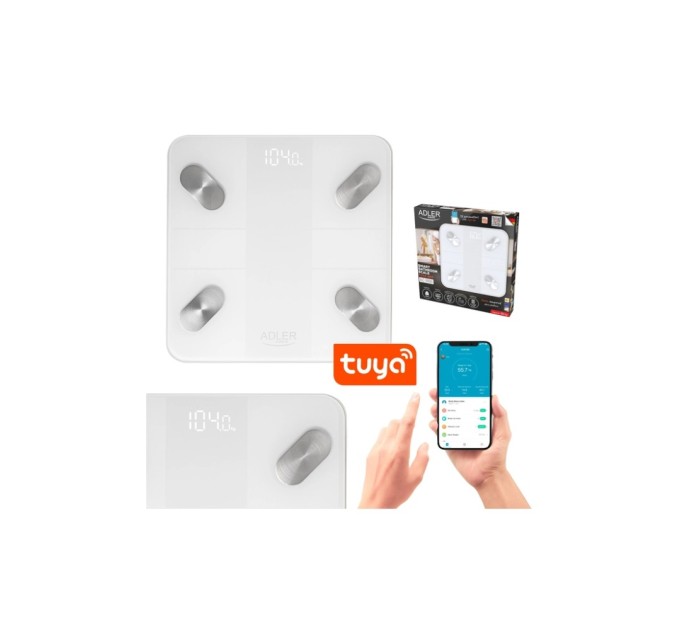 Ваги підлогові Adler AD 8186 white (AD8186W)