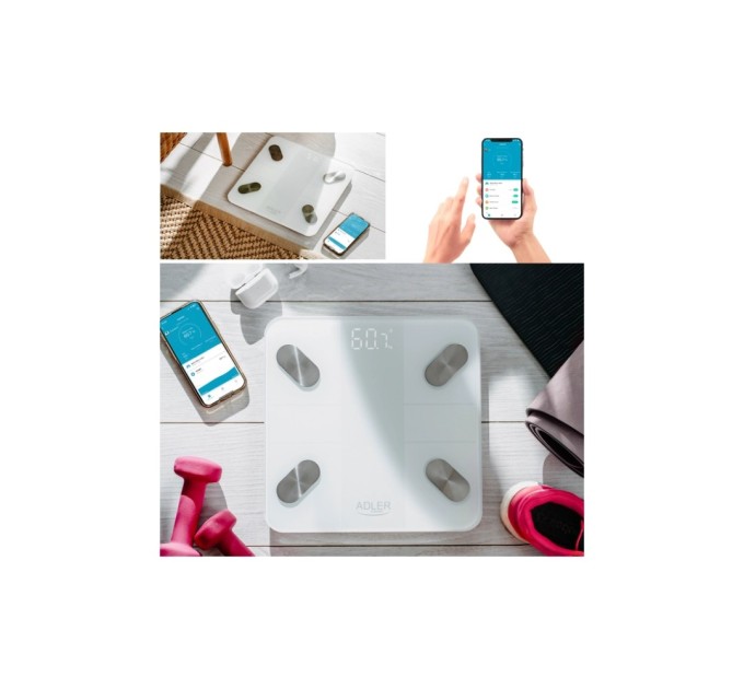 Ваги підлогові Adler AD 8186 white (AD8186W)