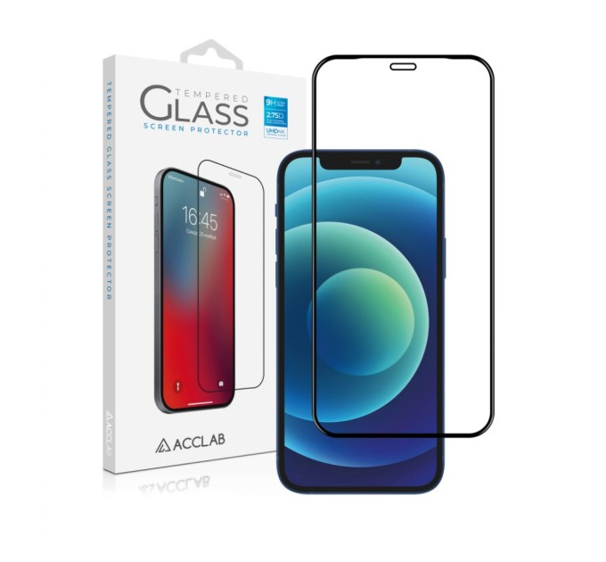 Скло захисне ACCLAB Full Glue ESD Apple Iphone 12/12 Pro (1283126532153)