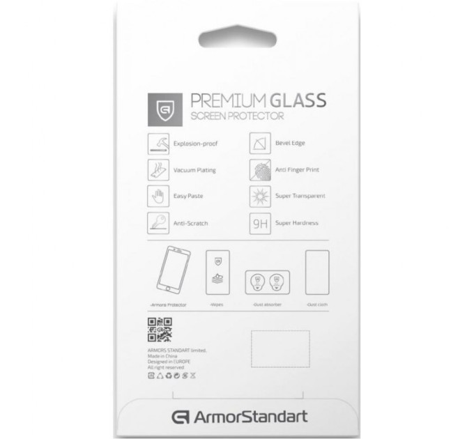 Скло захисне Armorstandart Full Glue TECNO Spark 6 Go Black (ARM57589)