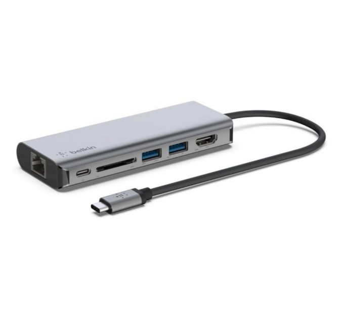 Концентратор Belkin USB-C 6in1 Multiport Dock (AVC008BTSGY)