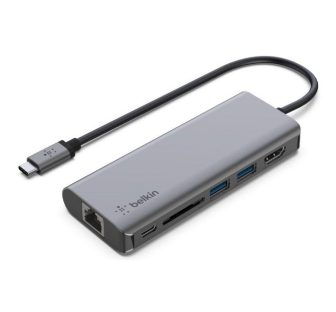 Концентратор Belkin USB-C 6in1 Multiport Dock (AVC008BTSGY)