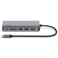 Концентратор Belkin USB-C 6in1 Multiport Dock (AVC008BTSGY)