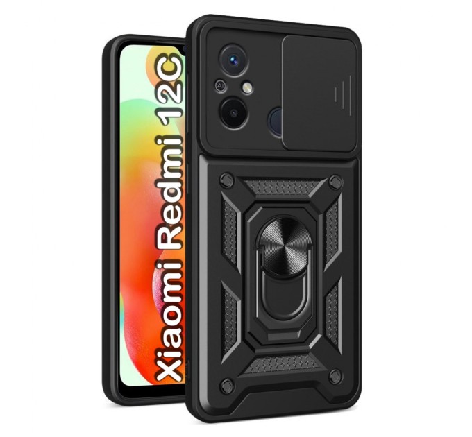 Чохол до мобільного телефона BeCover Military Xiaomi Redmi 12C Black (709165)