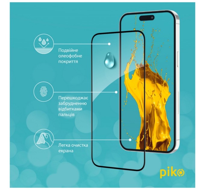 Скло захисне Piko Full Glue Apple iPhone 15 Plus (1283126575341)