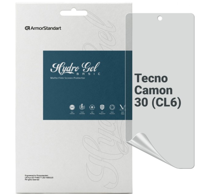 Плівка захисна Armorstandart Matte Tecno Camon 30 (CL6) (ARM77136)