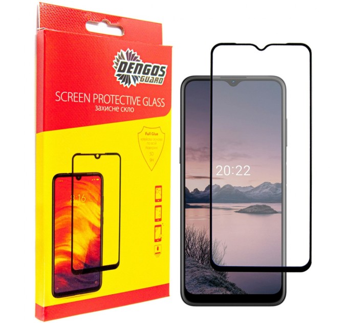 Стекло защитное Dengos Full Glue Nokia G11 black frame (TGFG-235)