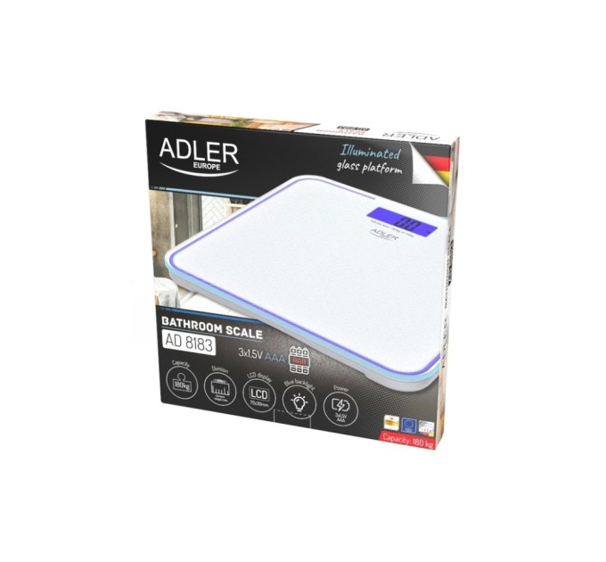 Ваги підлогові Adler AD 8183 white (AD8183)