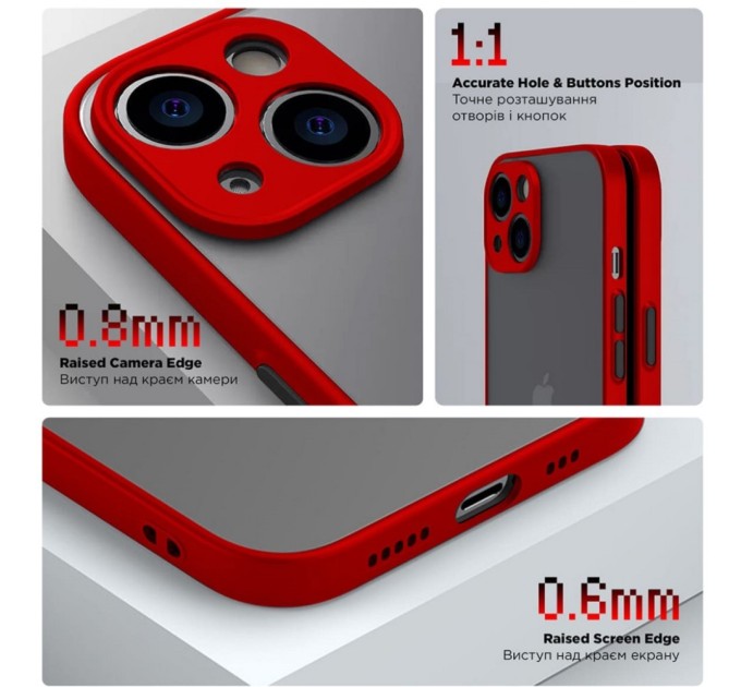 Чехол для мобильного телефона Armorstandart Frosted Matte Xiaomi Redmi 12 4G Red (ARM68553)