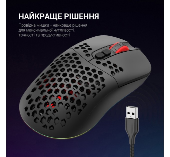 Мишка GamePro GM395 RGB USB Black (GM395)