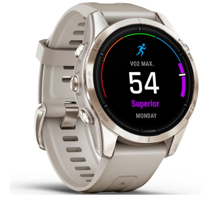 Смарт-часы Garmin EPIX PRO (g2), 42mm, Saph, Soft Gold SS, Lt. Sand, GPS смарт (010-02802-11)