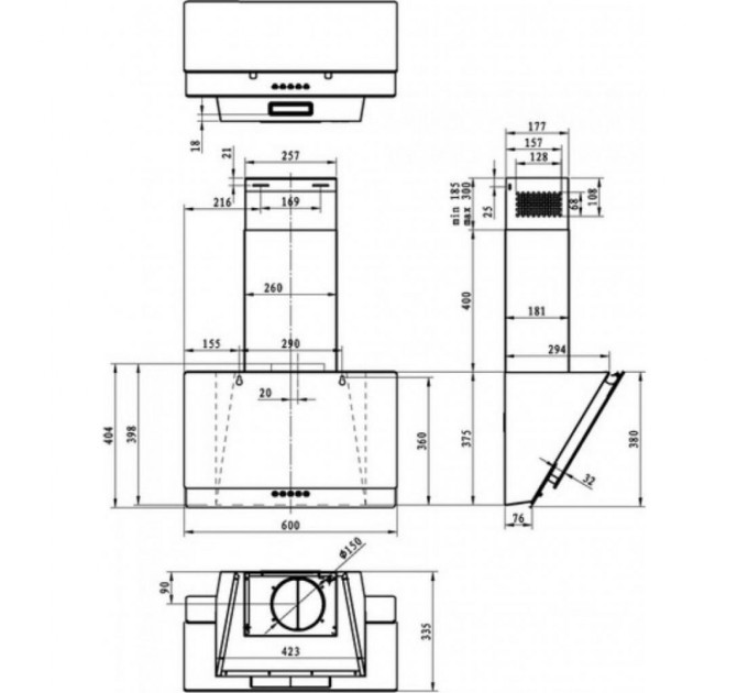 Вытяжка кухонная Gorenje WHI629EB