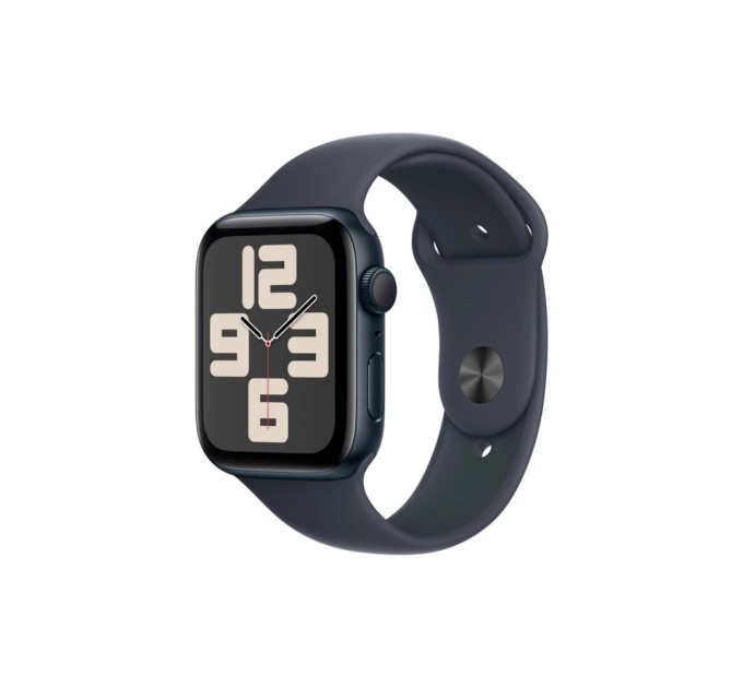 Смарт-годинник Apple Watch SE 2024 GPS 44mm Midnight Aluminium Case with Midnight Sport Band - S/M (MXEJ3QH/A)