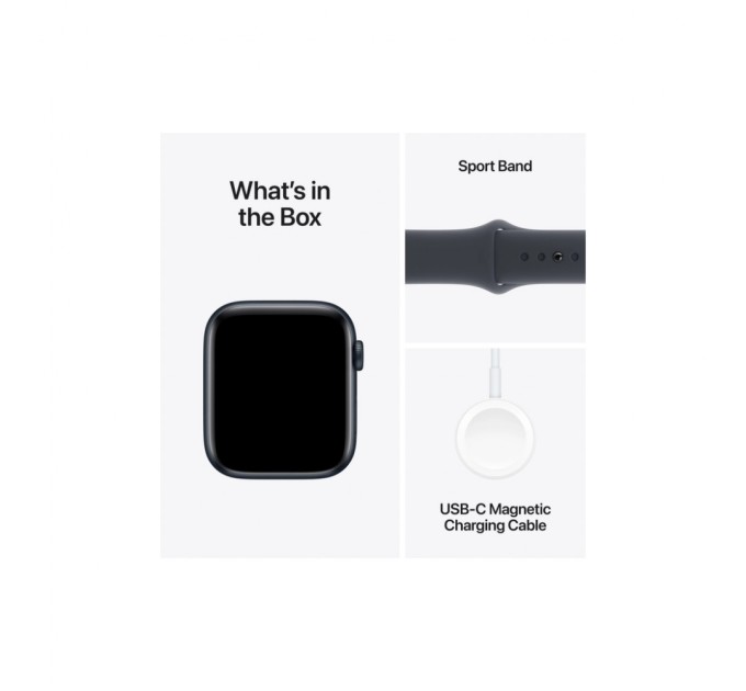 Смарт-годинник Apple Watch SE 2024 GPS 44mm Midnight Aluminium Case with Midnight Sport Band - S/M (MXEJ3QH/A)