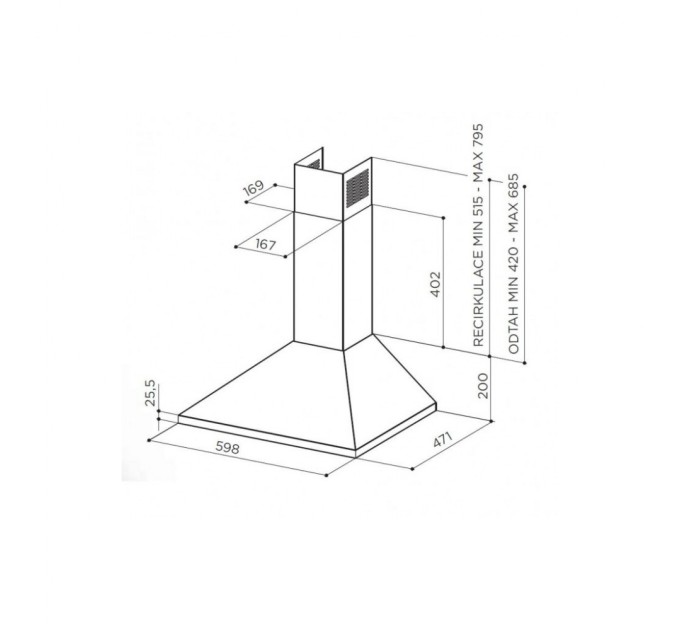 Вытяжка кухонная Faber Value Pb X A60 (320.0557.539)