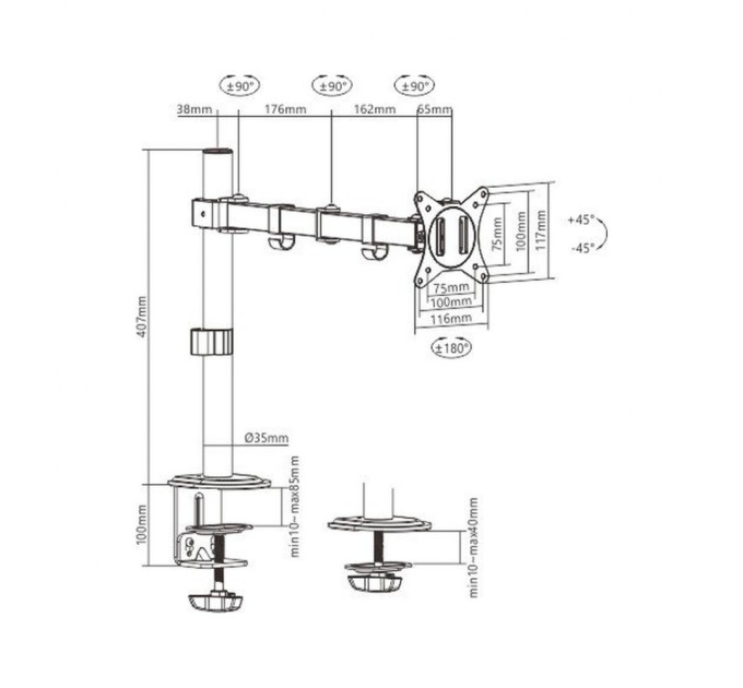Кронштейн Gembird MA-D1-01