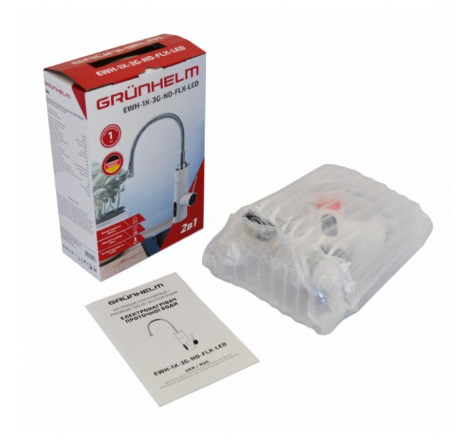 Проточний водонагрівач Grunhelm EWH-1X-3G-ND-FLX-LED
