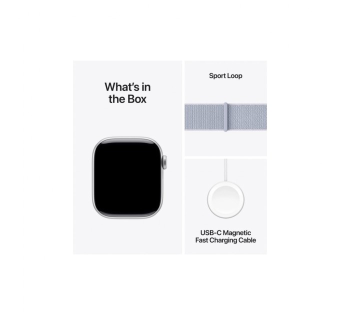 Смарт-годинник Apple Watch Series 10 GPS 42mm Silver Aluminium Case with Blue Cloud Sport Loop (MWWD3QH/A)