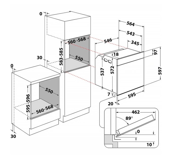 Духова шафа Whirlpool WOI7A8HT2SBA
