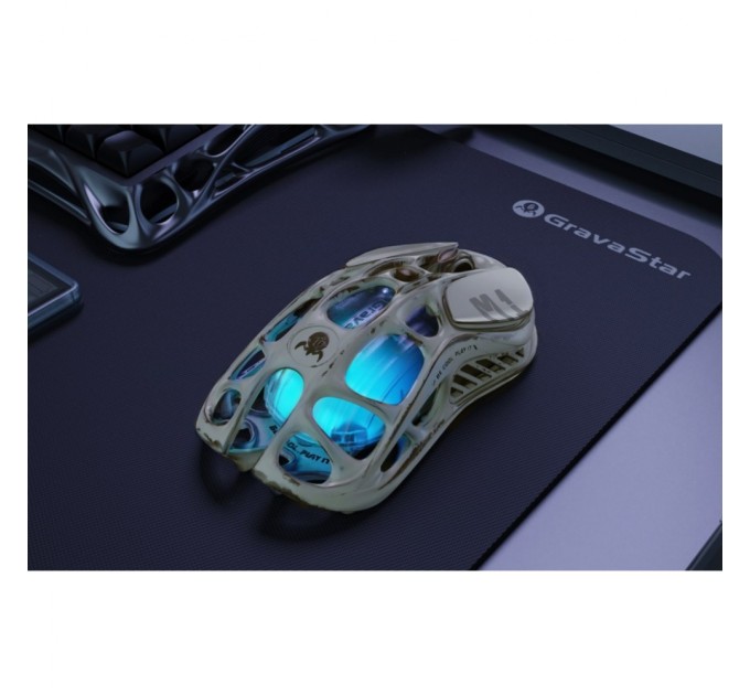 Мишка GravaStar Mercury M1 Pro magnesium alloy body BT/WL/USB-A 4K RGB Battle-Worn (GRAVASTARM1PRO_WSM)