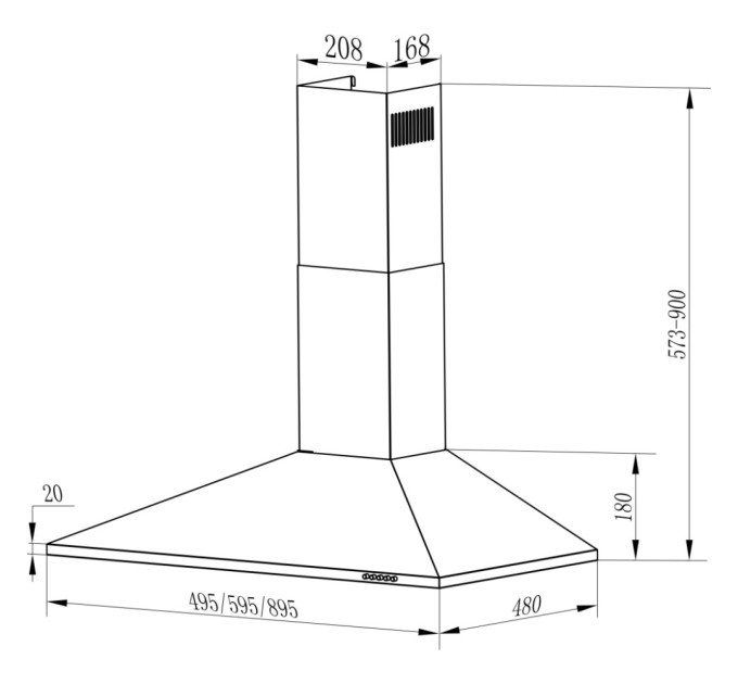Витяжка кухонна Interline SET BL A/60 PB/2/T