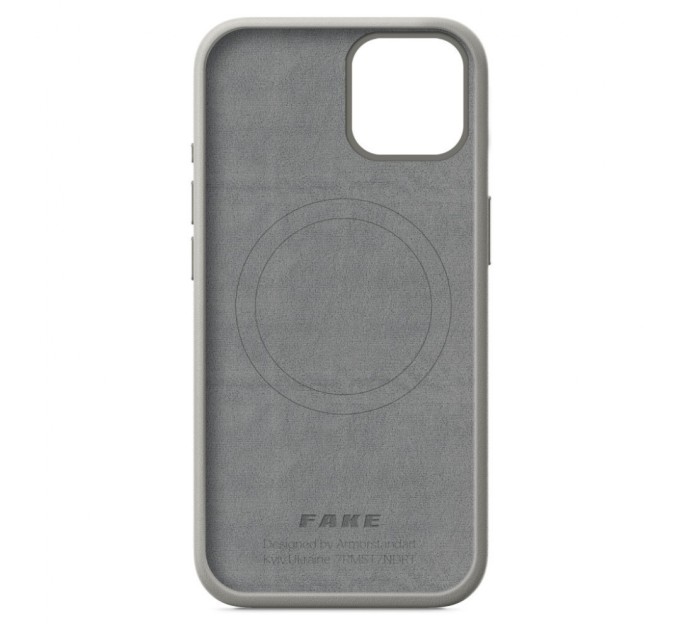 Чохол до мобільного телефона Armorstandart FAKE Leather Case Apple iPhone 15 Grey (ARM76289)