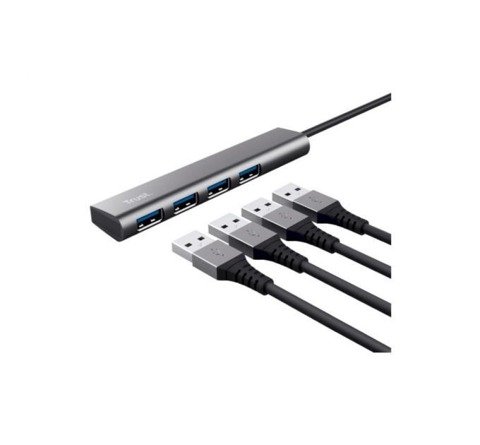 Концентратор Halyx 4-Port USB-A 3.2 Grey Trust (24947_TRUST)