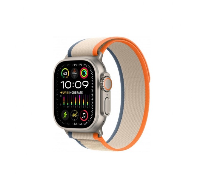 Смарт-годинник Apple Watch Ultra 2 GPS + Cellular, 49mm Titanium Case with Orange/Beige Trail Loop - S/M (MRF13UL/A)