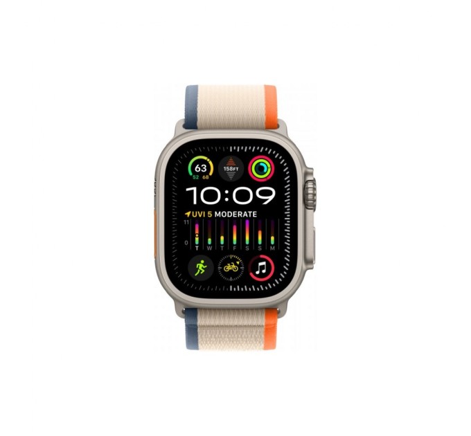 Смарт-годинник Apple Watch Ultra 2 GPS + Cellular, 49mm Titanium Case with Orange/Beige Trail Loop - S/M (MRF13UL/A)