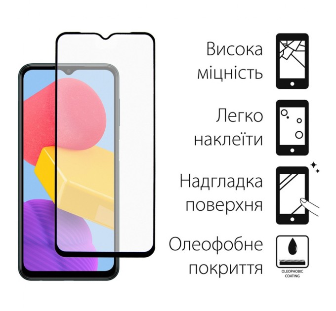 Стекло защитное Dengos Full Glue Samsung Galaxy M13 (black) (TGFG-229)