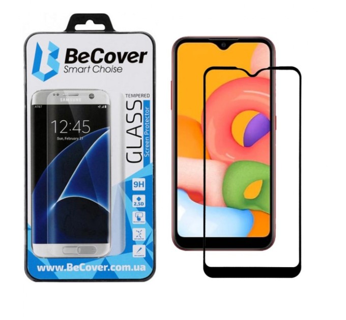 Скло захисне BeCover Samsung Galaxy A01 SM-A015 Black (704666)