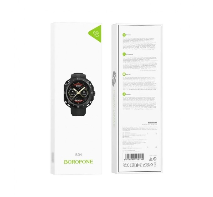 Смарт-годинник BOROFONE BD4 Smart sports watch(call version) Black (BD4BB)