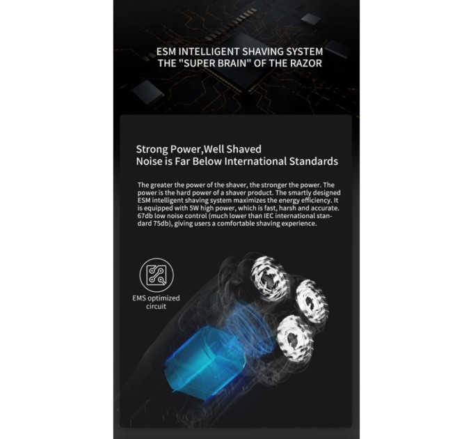 Електробритва Xiaomi Enchen Steel 3S Black/Gold