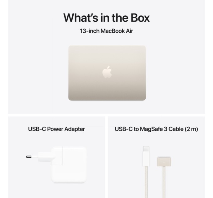 Ноутбук Apple MacBook Air 13 M4 A3240 Starlight (MW0Y3UA/A)