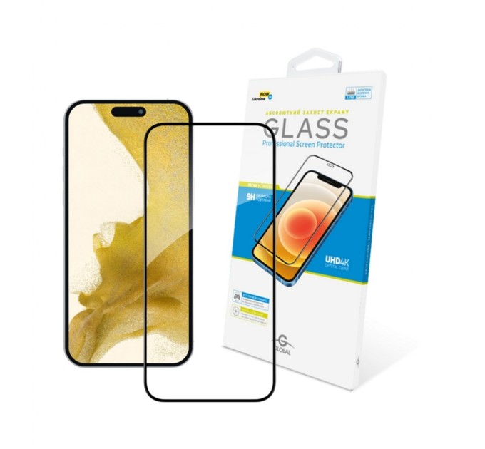 Скло захисне Global Full Glue Apple iPhone 15 (1283126575266)