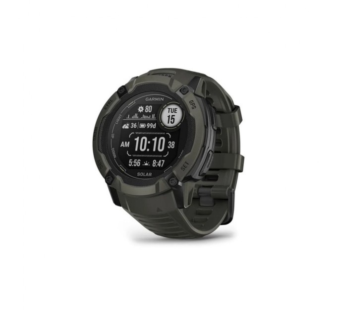 Смарт-часы Garmin Instinct 2X Solar, Moss, GPS (010-02805-05)