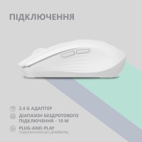 Мишка 2E MF270 Silent Rechargeable Wireless White (2E-MF270WWH)