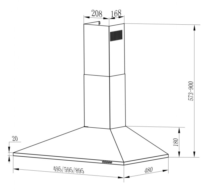 Витяжка кухонна Interline SET BL A/60 PB/2/T