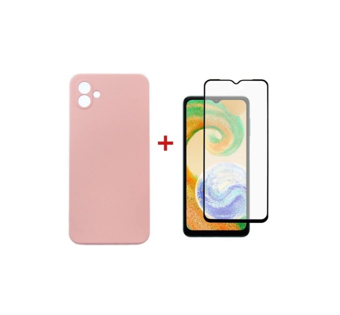 Чохол до мобільного телефона Dengos Samsung Galaxy A04 Case + Glass (Pink) (DG-KM-74)