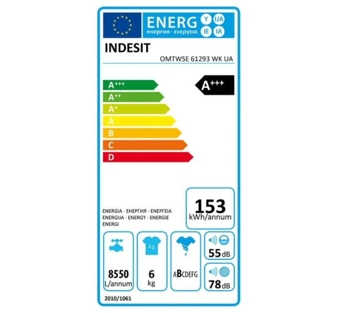 Пральна машина Indesit OMTWSE61293WKUA
