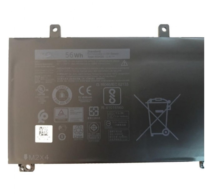 Аккумулятор для ноутбука Dell XPS 15-9560 (short) H5H20, 56Wh (4649mAh), 3cell, 11.4V, Li- (A47314)