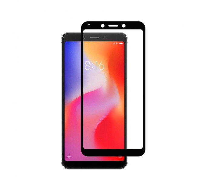 Стекло защитное PowerPlant Full screen Xiaomi Redmi 6, Black (GL605552)